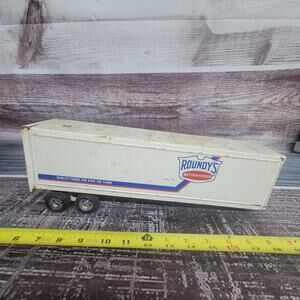 Vintage Ertl Roundy's better foods pressed steel semi trailer white/blue